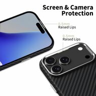 TechProtection Carbon MagSafe iPhone 17 Pro Max hoesje zwart