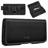 TechProtection universele 5,8 tot 6,9 inch horizontale holster met riemclip zwart