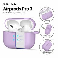 TechProtection Silicone AirPods Pro 3 hoesje lavender