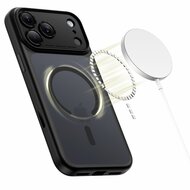 TechProtection Hybrid MagSafe iPhone 17 Pro Max hoesje mat zwart met camera control