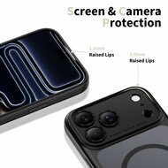 TechProtection Hybrid MagSafe iPhone 17 Pro Max hoesje mat zwart met camera control