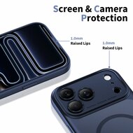 TechProtection Hybrid MagSafe iPhone 17 Pro hoesje blauw met camera control
