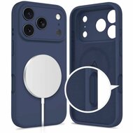 TechProtection Silicone MagSafe iPhone 17 Pro Max hoesje blauw