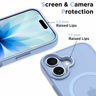 TechProtection MagSafe iPhone 17 hoesje mat blauw
