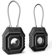 TechProtection Kevlar staalkabel AirTag 1 / 2 sleutelhanger zwart