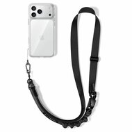 TechProtection Crossbody draagkoord voor elke telefoon zwart