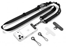 TechProtection Crossbody draagkoord voor elke telefoon zwart