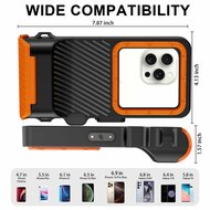 TechProtection IPX8 Pro universeel waterdicht duik hoesje zwart / oranje