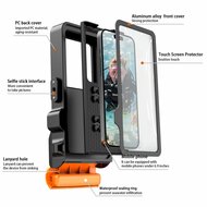 TechProtection IPX8 Pro universeel waterdicht duik hoesje zwart / oranje