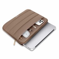 TechProtection Fluffy MacBook 13 / 14 inch sleeve walnut