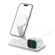 TechProtection MagNova One MagSafe 3 in 1 draadloze oplader wit