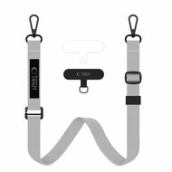 TechProtection Rope universeel crossbody draagkoord voor elke telefoon grijs