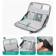 TechProtection Ranger MacBook 13 / 14 inch sleeve laptop tas zwart