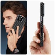 TechProtection Carbon MagSafe Galaxy S25 Ultra hoesje zwart