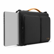 TechProtection Defender MacBook 13 / 14 inch sleeve laptop tas zwart / oranje