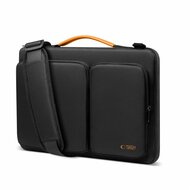 TechProtection Defender MacBook 13 / 14 inch sleeve laptop tas zwart / oranje