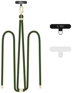 TechProtection Crossbody universeel draagkoord voor elke telefoon groen / goud