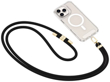 TechProtection Crossbody universeel draagkoord voor elke telefoon zwart / goud