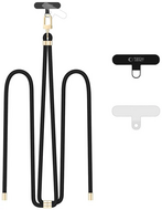 TechProtection Crossbody universeel draagkoord voor elke telefoon zwart / goud