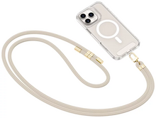 TechProtection Crossbody universeel draagkoord voor elke telefoon taupe / goud