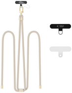 TechProtection Crossbody universeel draagkoord voor elke telefoon taupe / goud
