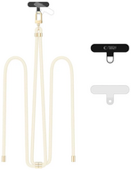 TechProtection Crossbody universeel draagkoord voor elke telefoon beige / goud