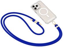 TechProtection Crossbody universeel draagkoord voor elke telefoon cobalt / goud