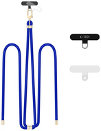 TechProtection Crossbody universeel draagkoord voor elke telefoon cobalt / goud