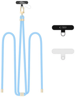 TechProtection Crossbody universeel draagkoord voor elke telefoon baby blue / goud
