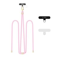 TechProtection Crossbody universeel draagkoord voor elke telefoon baby pink / goud