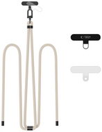 TechProtection Crossbody universeel draagkoord voor elke telefoon taupe / zwart