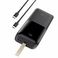 TechProtection&nbsp;30000mAh 22.5W powerbank zwart