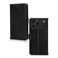 Mobilize leren Wallet iPhone 17 Pro Max hoesje zwart