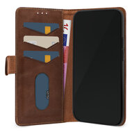 Mobilize leren Wallet iPhone 17 Pro hoesje bruin