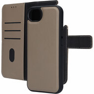 Mobiparts leren 2 in 1 Wallet iPhone 17e / 16e hoesje beige