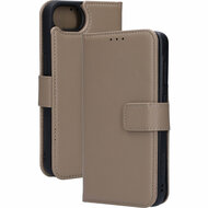 Mobiparts leren 2 in 1 Wallet iPhone 17e / 16e hoesje beige