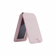 Musthavz leren MagSafe wallet met stand roze