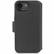 Decoded leren 2 in 1 wallet iPhone 17e / 16e hoesje zwart