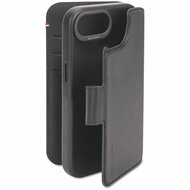 Decoded leren 2 in 1 wallet iPhone 17e / 16e hoesje zwart