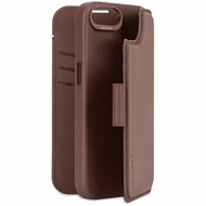 Decoded leren 2 in 1 wallet iPhone 17e / 16e hoesje bruin