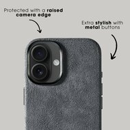 Alcanside Alcantara iPhone 17 hoesje nardo grijs