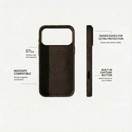 Alcanside Alcantara iPhone 17 Pro hoesje chocolate bruin