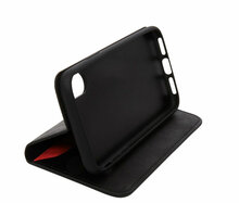 Knomo Premium Leather iPhone X Folio hoes Zwart