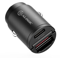 Alogic Rapid Power 2-port mini USB-C auto oplader 30 watt