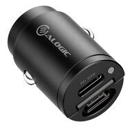 Alogic Rapid Power 2-port mini USB-C car charger 30 watt