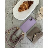 Tech Protection Luxe iPhone 14 Plus hoesje  met draagkoord violet