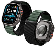 Spigen WBF1 Band Apple Watch 49 / &nbsp;46 / 45 / 44 &nbsp;mm bandje zwart / groen