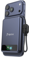 BMX SolidSafe 5 K MagSafe solid-state powerbank 5000 mAh blauw
