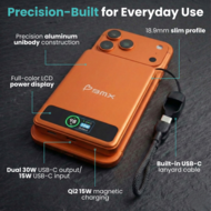 BMX SolidSafe 10 K MagSafe solid-state powerbank 10000 mAh oranje