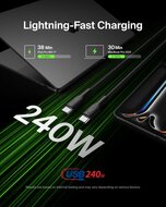 Belkin BoostCharge Pro 240 watt USB-C kabel 3 meter zwart